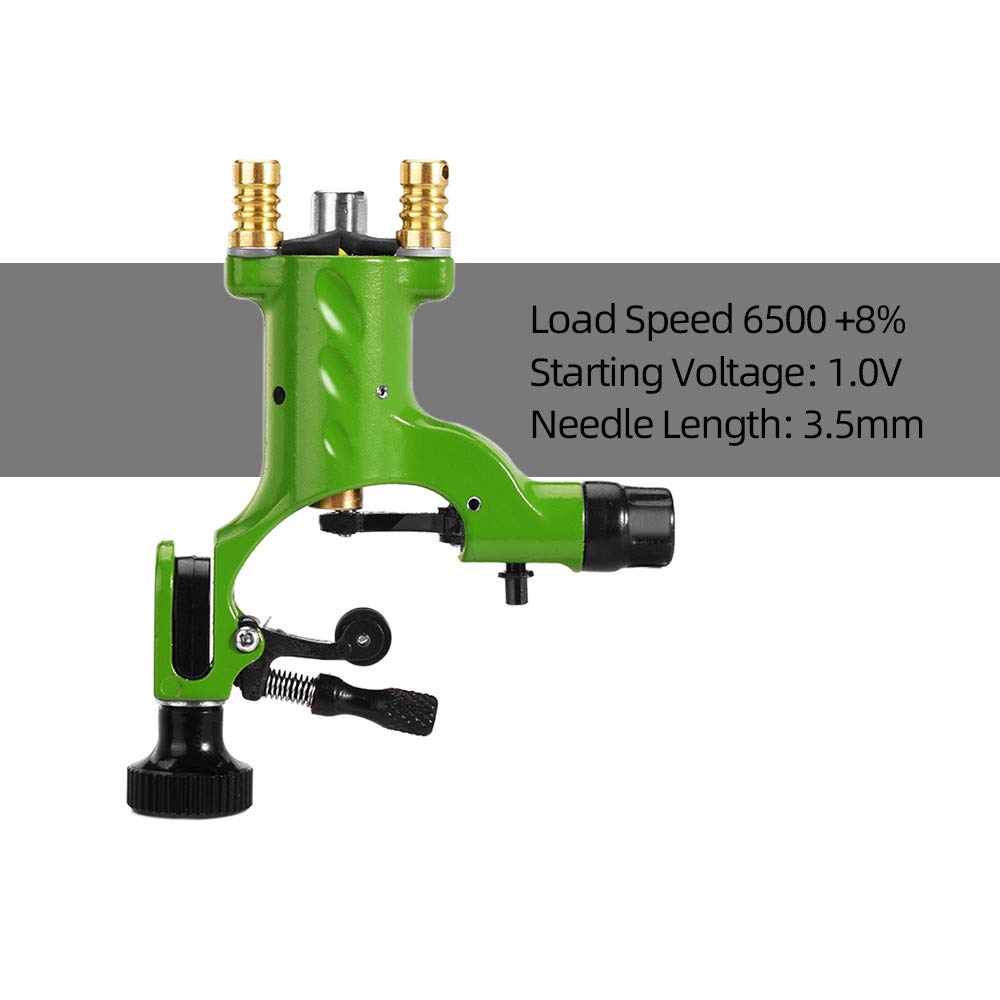 Rotary Tattoo Machine Gun, ATOMUS Tattoo Liner Shader Motor Body Art Dragonfly Machine Motor Gun for Tattoo Artist (Green)