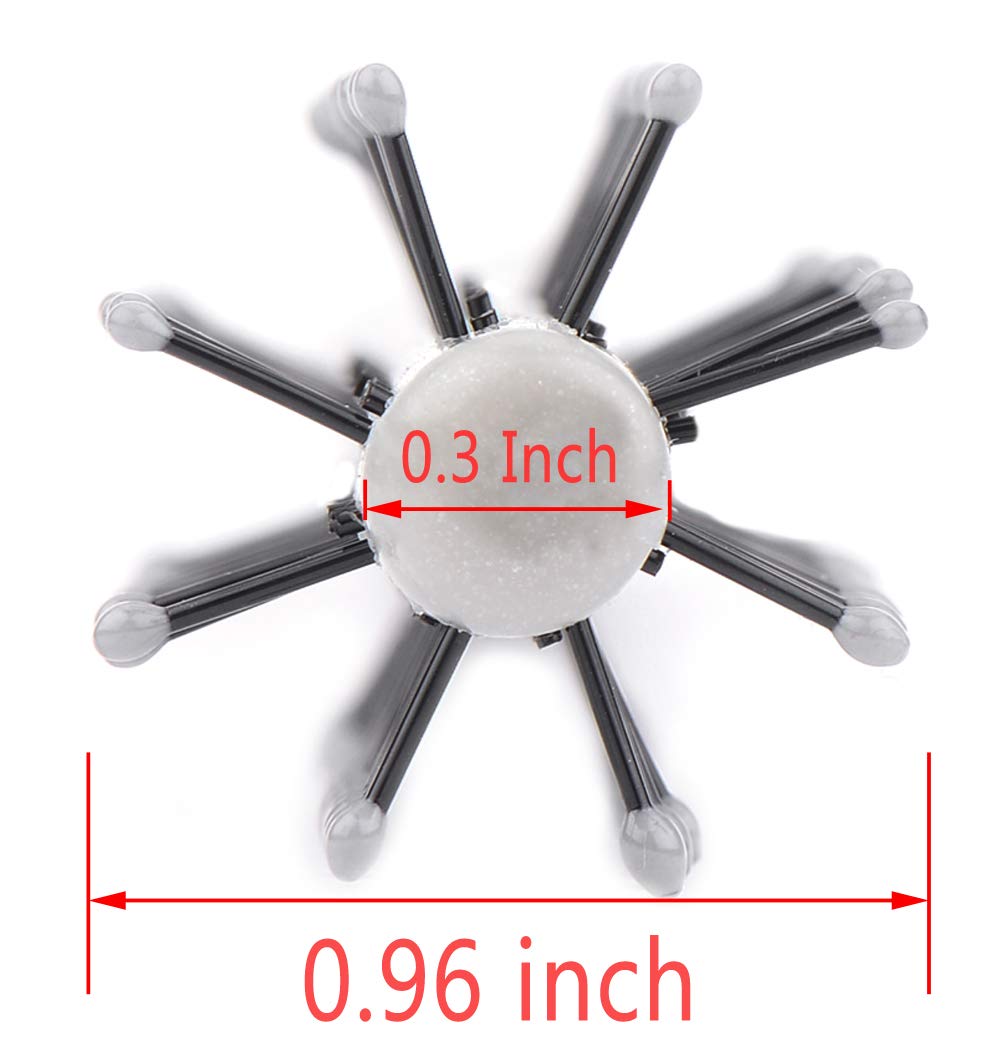 Small Mini Plastic Round Hair Styling Brush with Nylon Bristle for Short Hair Blow Drying, 1 Inch Diameter Barrel