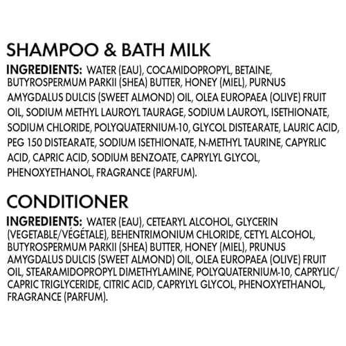 Shea Moisture Baby Care Set – Relaxing Nighttime Shampoo & Bath Milk + Nighttime Deep Conditioner, Manuka Honey & Lavender (2 Piece Set)