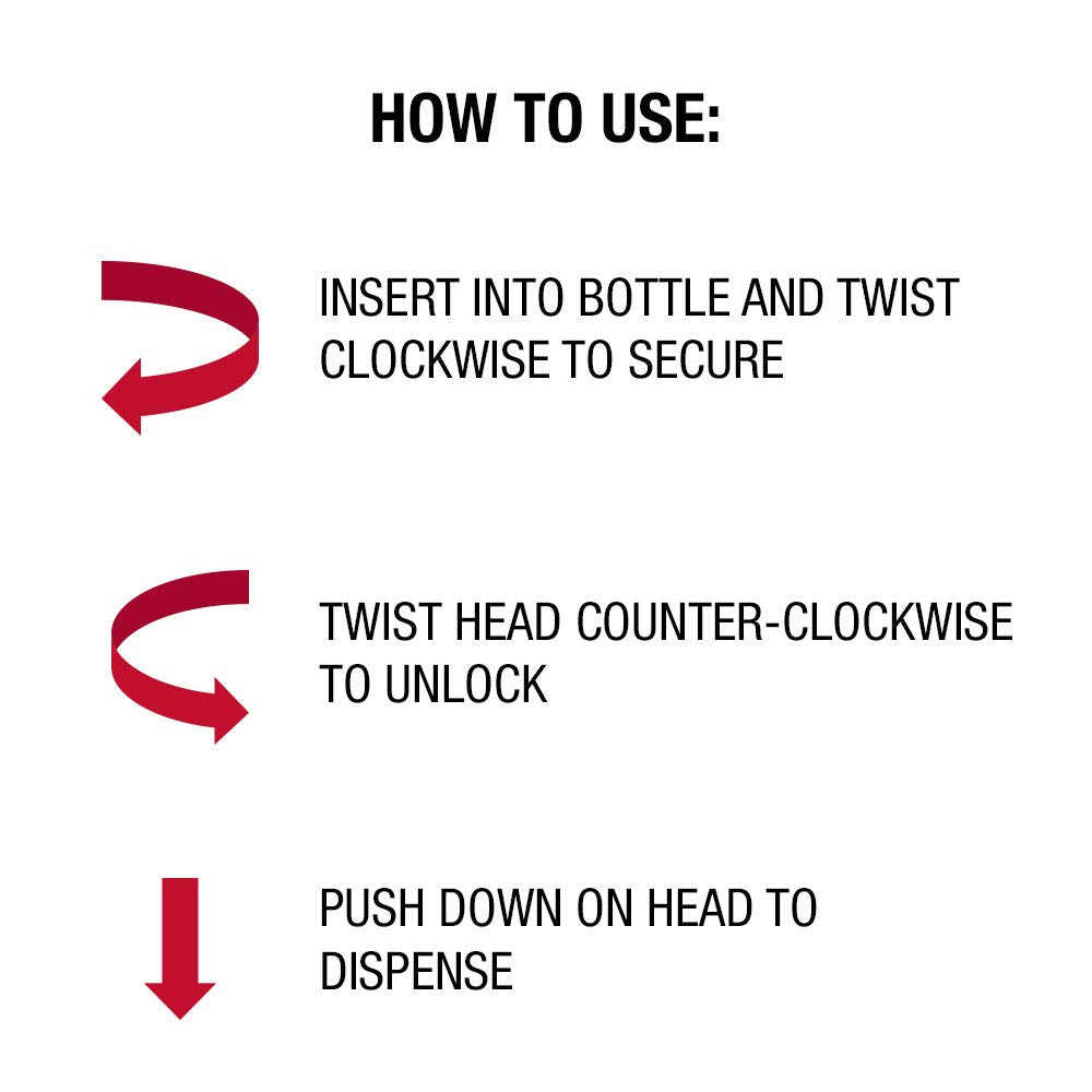 Universal Dispensing Pump | Shampoo and Conditioner Bottle Pump | Fits 1L Bottles (33.8oz) | Black | By Matrix