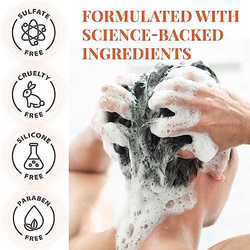 Biotin Hair Growth Shampoo and Conditioner Set for Men and Women - Thickening Treatment for Thinning Hair - Natural and Vegan DHT Blocker for Hair Loss - Caffeine, Saw Palmetto, Niacin, Argan Oil