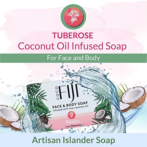 Bar Soap, Coconut Oil, Tuberose, Organic, 7 Oz.
