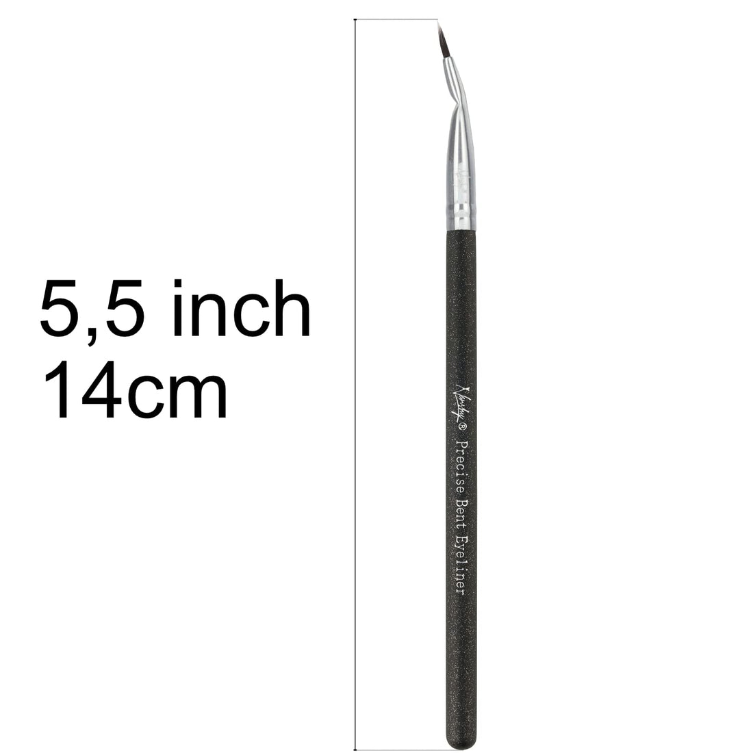 Nanshy Precise Ultra Fine Thin Tip Bent Eyeliner Makeup Brush For Applying Gel Cream Liquid Eye Liner
