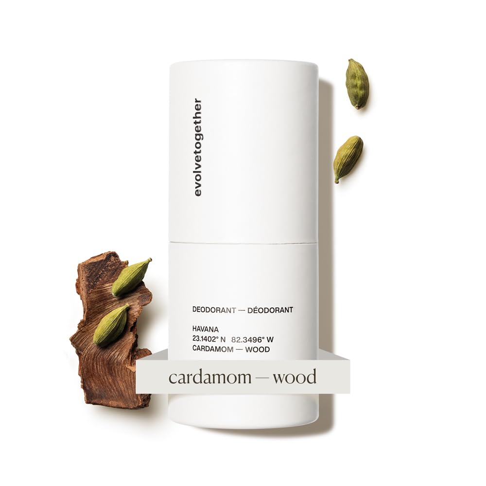 evolvetogether Plant-Powered Natural Luxury Deodorant for Women & Men | Neutralizes Odors, Soothes Skin | Body Heat Activated Fragrance | Vegan, Cruelty-Free | Made in USA (Havana)
