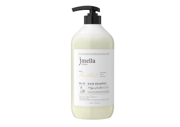 jmella IN FRANCE Lime and Basil Shampoo 33.8 floz with luxury fragrance- Paraben free -amino acid complex