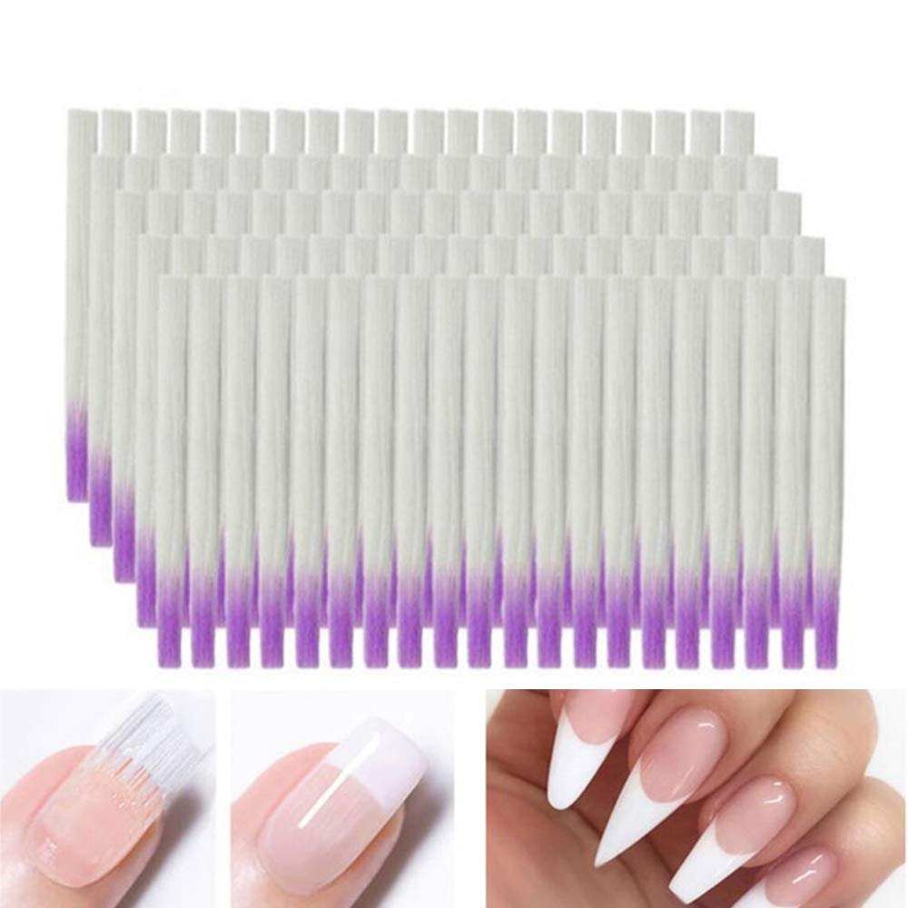 Valuu 100 pcs Fiberglass Nail -Fiberglass for Nail Extension Quick Extension Fiber Silk New Nail Shaping Material False Nails Manicure Salon Tool Accessories