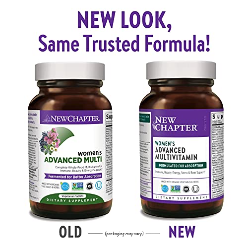 New Chapter Women's Multivitamin, Every Woman, Fermented with Probiotics + Iron + Vitamin D3 + B Vitamins + Organic Non-GMO Ingredients - 48 ct