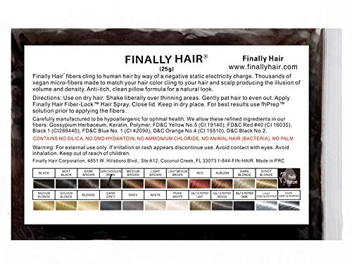 Dark Chocolate Brown : Hair Building Fibers Dark Chocolate Brown Grams Refill Your Existing Bottle. Highest Grade Fiber by Finally Hair