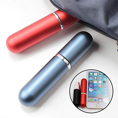 Rocutus 6 Pack Perfume Bottle Mini Refillable Perfume Atomizer Bottle,Empty Spray Bottle in 5 ml Compatible with 2 Pieces Perfume Dispenser Pump and 2 Funnel Filler for Travel Purse (colorful 1)