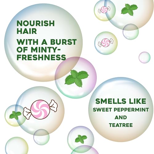 OGX Hydrating + Tea Tree Mint Conditioner, Nourishing & Invigorating Scalp Conditioner with Tea Tree & Peppermint Oil & Milk Proteins, Paraben-Free, Sulfate-Free Surfactants, 25.4 fl oz