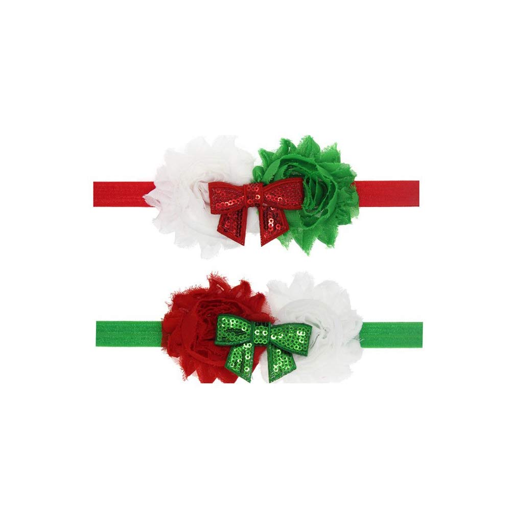 BinaryABC Christmas Headbands Hairband Hair Bows,2PCS(Random Color)