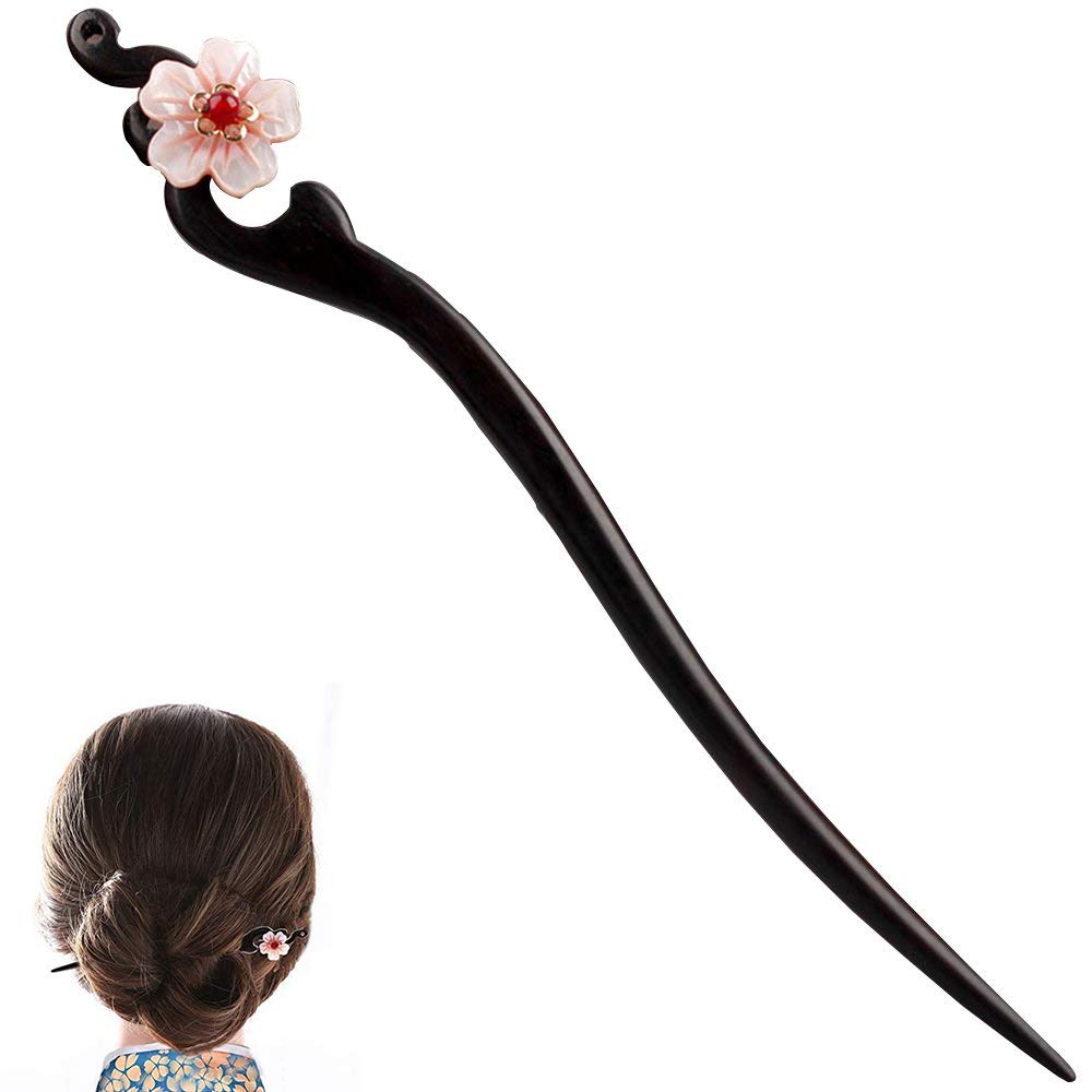 Women Girl's Hair Stick Wooden Handmade Hair Accessories,Chinese Retro Hairpins Fer Decor Model B