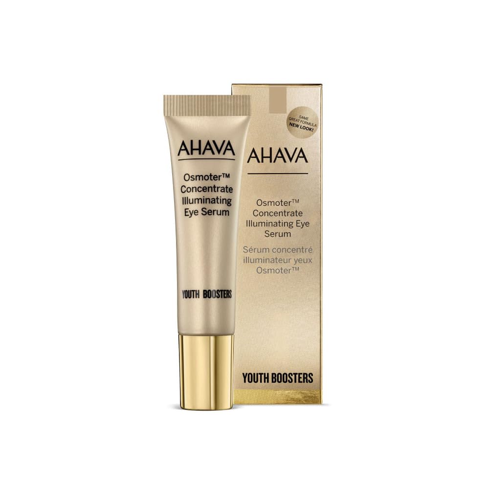 AHAVA Osmoter Concentrate Illuminating Eye Serum - Silky Serum to Boost Eyes’ Youthfulness & Revitalization, Enhances Luminosity, Reduces Dark Circles, with Exclusive Osmoter X3 & Caffeine, 0.5 Fl.Oz