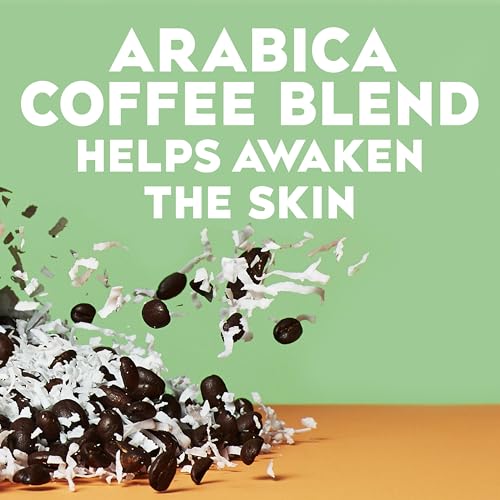 OGX Smoothing + Coconut Coffee Exfoliating Body Scrub with Arabica Coffee & Coconut Oil, Moisturizing Body Wash for Dry Skin, Paraben-Free with Sulfate-Free Surfactants, 19.5 Fl Oz, 2 Pack