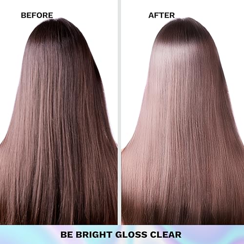 Ginger Milk Hair Gloss Clear Shine and Color-Enhancing Treatment with Hyaluronic Acid, Semi-Permanent Color for Dull & Dry Hair Sulfate Free | BE BRIGHT 5 Fl Oz | 150 ml