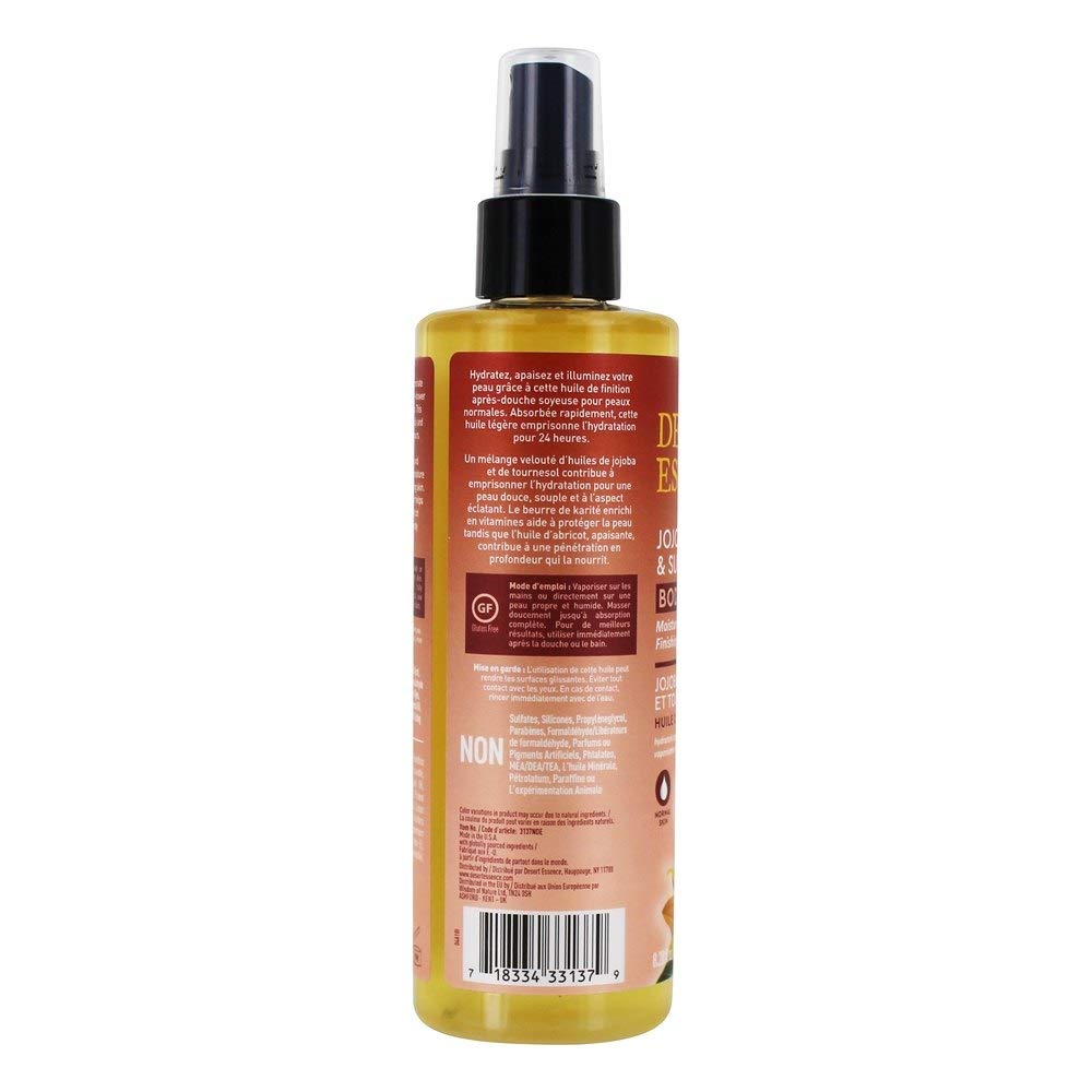 Jojoba & Sunflower Body Oil Desert Essence 8.28 oz Spray