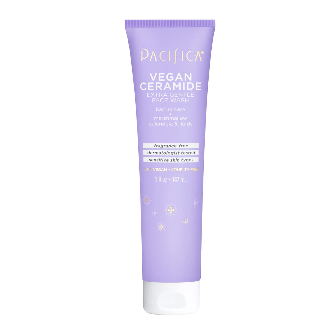 Pacifica Beauty 100 % Vegan Ceramide Barrier Repair Extra Gentle Face Wash, Daily Facial Cleanser, Ecezma Association Approved, Safe for Sensitive Skin, Fragrance & Cruelty Free, 5 Fl Oz