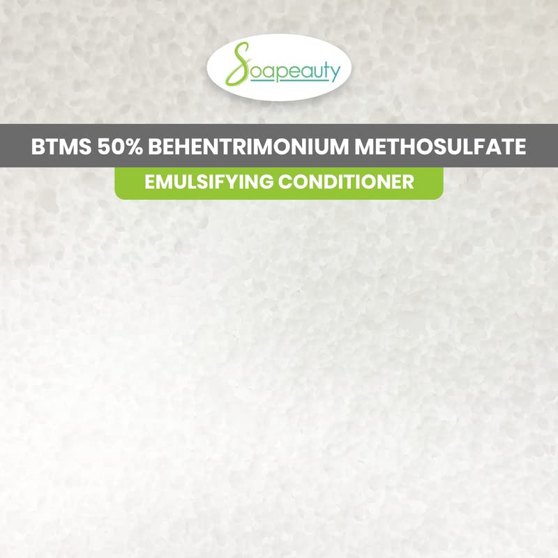 4 OZ BTMS 50 conditioning emulsifier derived from colza oil and Consists of Behentrimonium Methosulfate, Cetyl Alcohol and Butylene Glycol. BTMS 50 emulsifying wax for Beauty Products 4 OZ