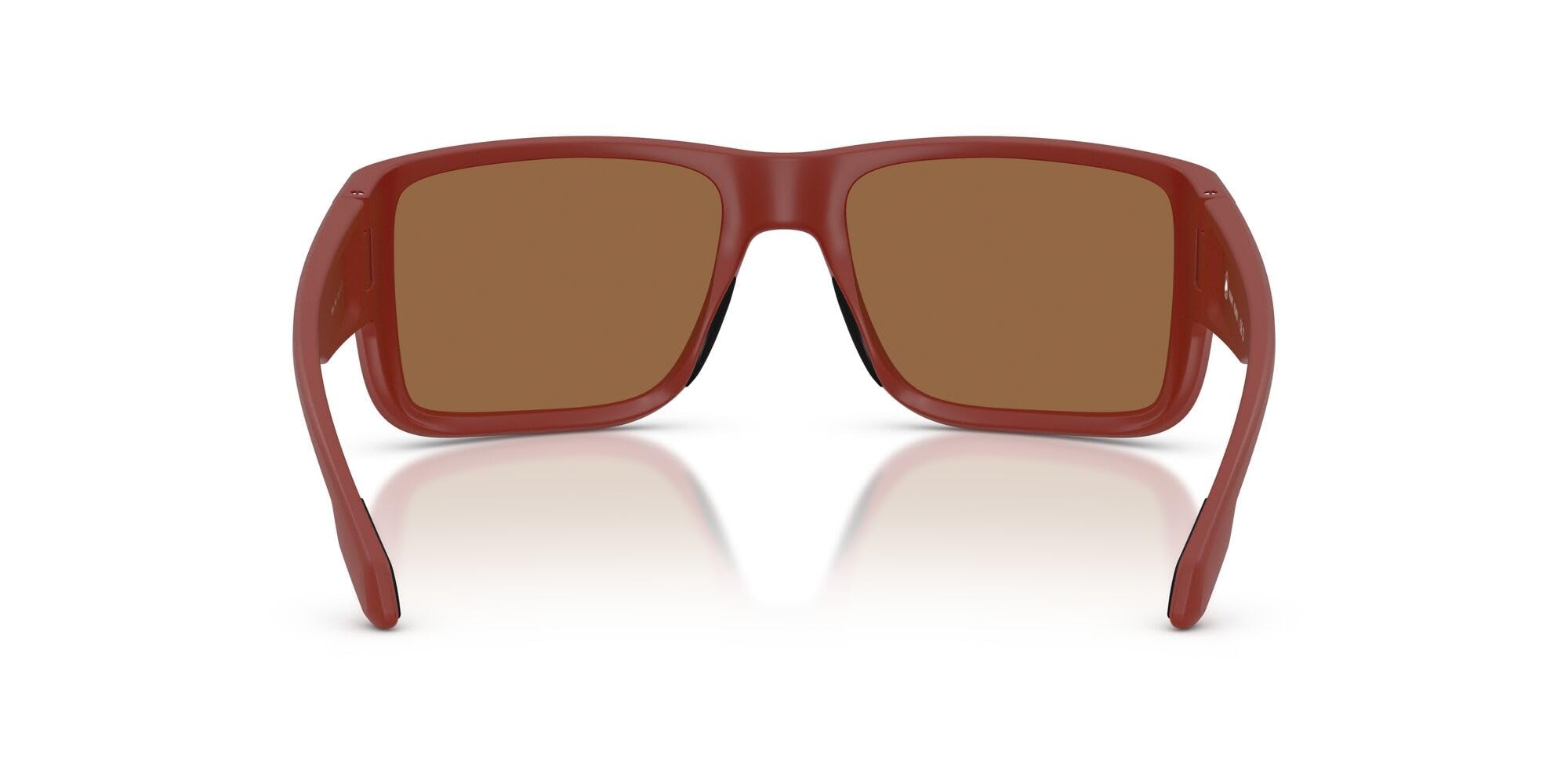 Native Eyewear Men's Badlands Rectangular Sunglasses, Red Bluff/Bronze Mirrored Polarized, 58 mm