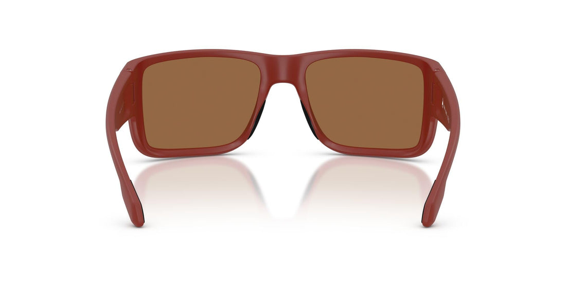 Native Eyewear Men's Badlands Rectangular Sunglasses, Red Bluff/Bronze Mirrored Polarized, 58 mm