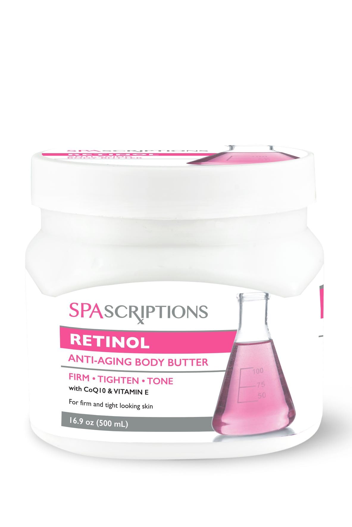 SpaScriptions Retinol Anti-Aging Body Butter, with CoQ10 and Vitamin E Antioxidants, 16.9 oz
