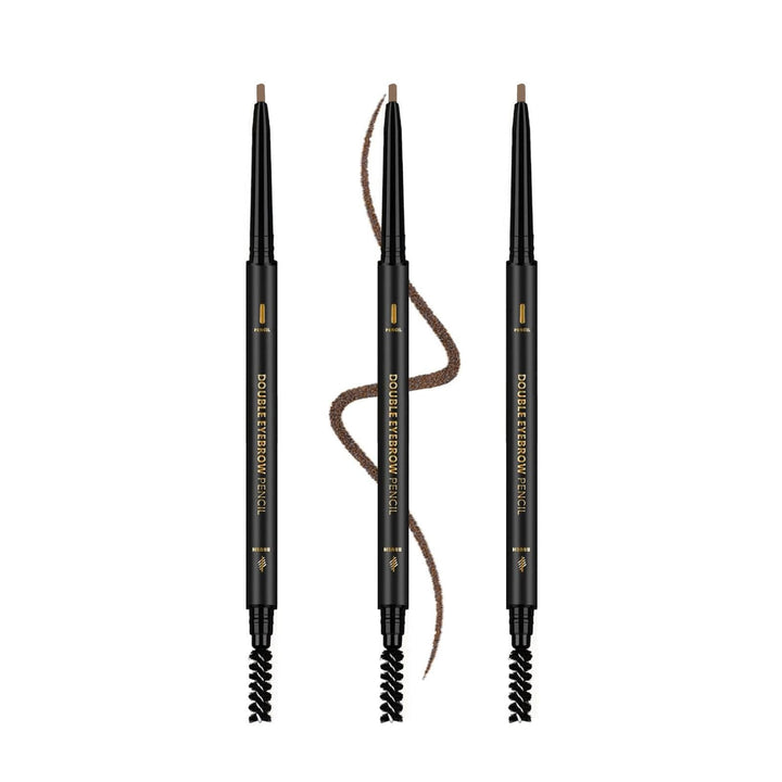 O'CHEAL 3Pcs Light Brown Eyebrow Pencil for Women, Premium Eye Brow Pencil with Spoolie Brush, Longwearing for Perfect Brows, Precision, Defines, Universal Waterproof Double-head Eyebrow Pen