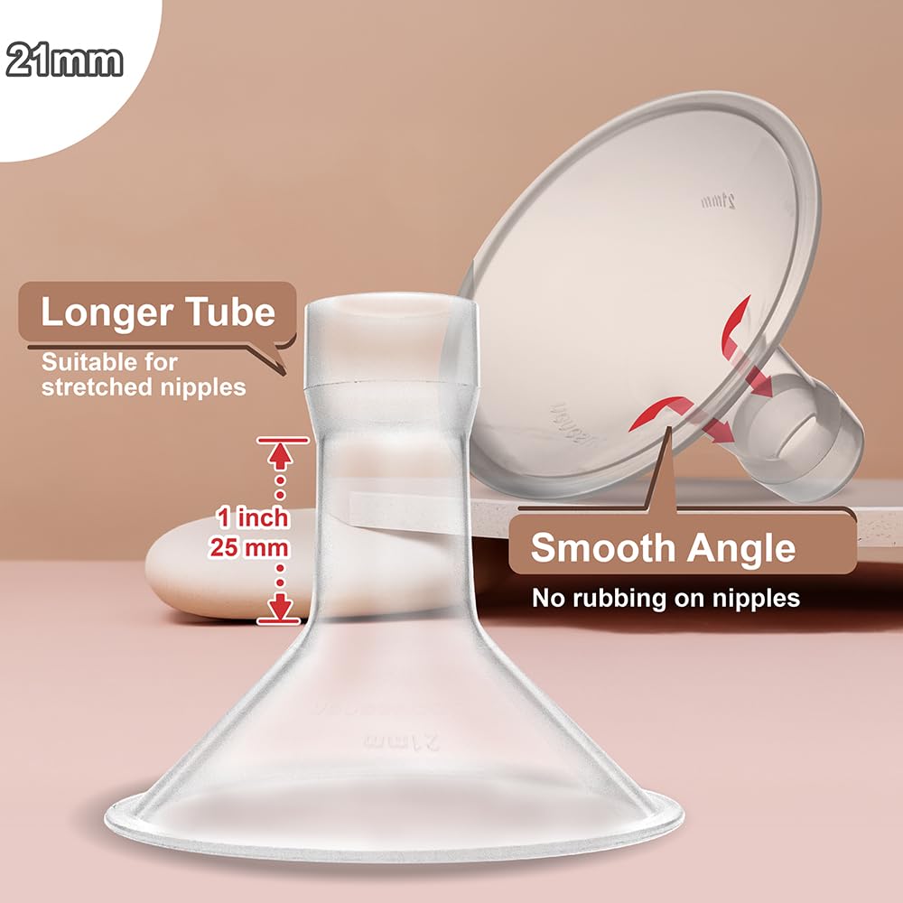 Nenesupply 21mm Flange Compatible with Medela Breast Pump Parts Replace 21mm Flange for Medela Accessories Compatible with Pump in Style Parts Symphony Swing Harmony Pump Work with Personalfit Flex