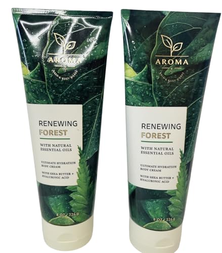 Bath & Body Works Renewing Forest Ultimate Hydration Body Cream 8 Ounces Pack of 2