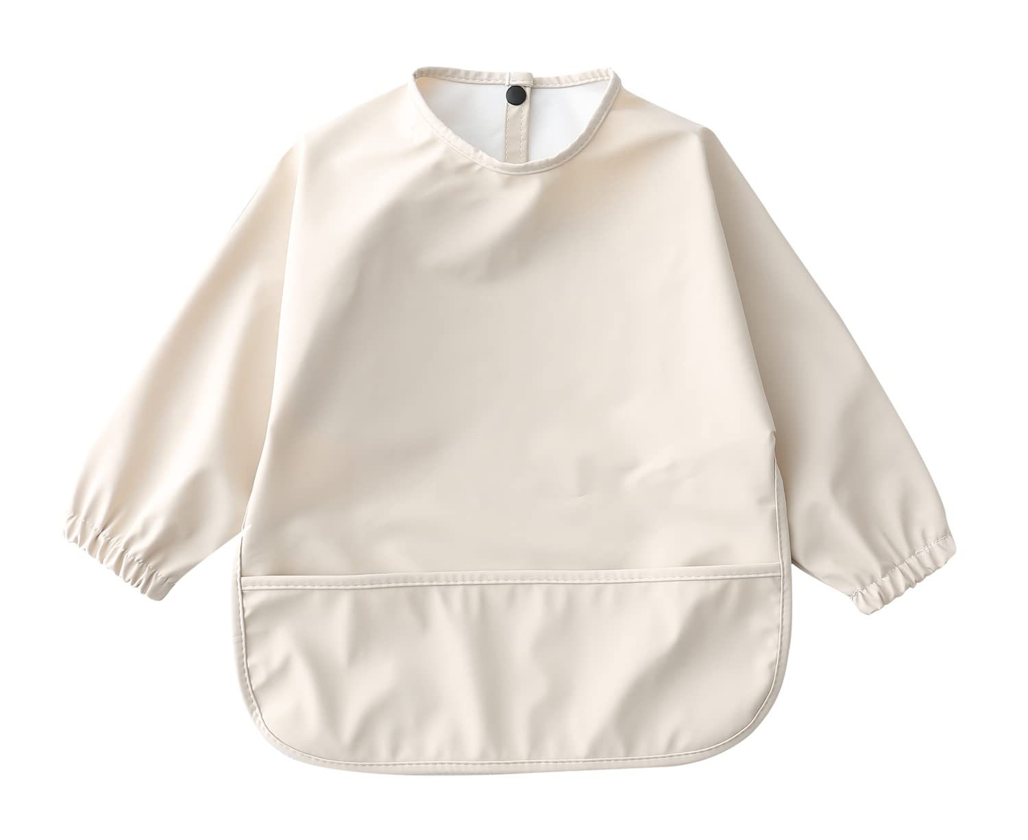 GZMM Waterproof Baby Bibs,Infant Toddler Long Sleeve Feeding Bib With Food Catcher,Wipe Clean & Washable