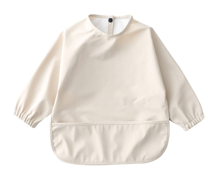 GZMM Waterproof Baby Bibs,Infant Toddler Long Sleeve Feeding Bib With Food Catcher,Wipe Clean & Washable