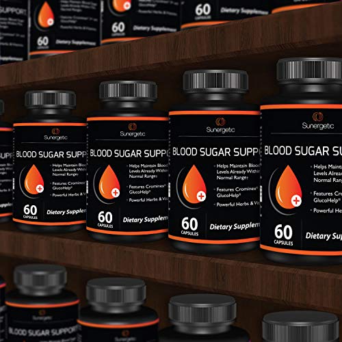 Premium Blood Sugar Support Supplement–Supports Healthy Blood Sugar Levels Already Within Normal Range – Includes Bitter Melon Extract, Vanadium, Chromium, Cinnamon, & Alpha Lipoic Acid-60 Capsules