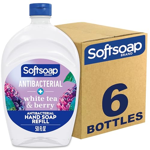 Softsoap - US05259A SOFTSOAP Antibacterial Liquid Hand Soap Refill, White Tea and Berry Fusion, 50 Ounce Bottle, Pack of 6