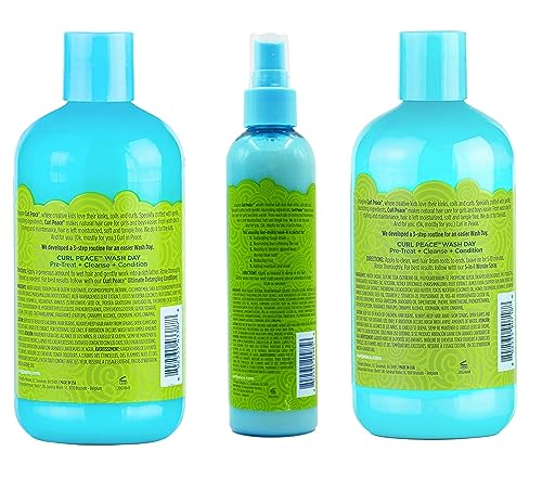 Just For Me Kids Curl Peace Hair Products Combo (SHAMPOO, CONDITIONER & WONDER SPRAY)