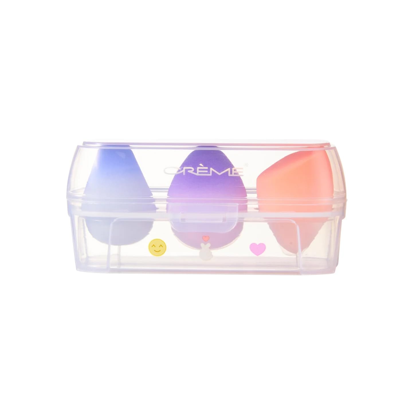 The Crme Shop Next Gen Makeup Blender Trio | Makeup Sponges for Foundation | Tri-Cut, Double Edged Beauty Blender Sponge Set (Blue, Pink) (3 Pack)