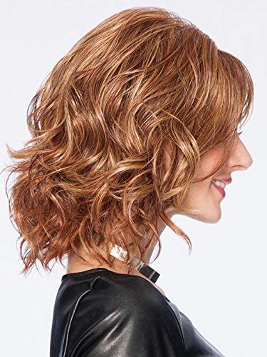 Tousled Bob Wig Color SS25 Ginger Blonde - Hairdo Wigs 11 Long Side Shoulder Length Feather Bangs Tru2Life Heat Friendly Synthetic Flat Iron Curl