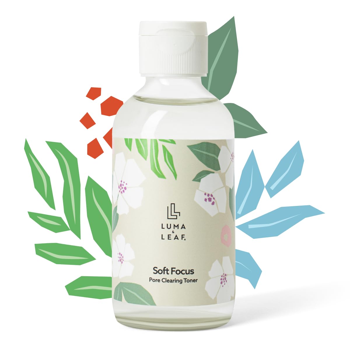 LUMA & LEAF Clearing Facial Toner 4 Oz - Natural Toner with Willow Bark, Salicylic Acid, Niacinamide, Marshmellow Root - Deep Nourishing and Pore Tightening Skin Toner for Blemish and Acne-Prone Skin