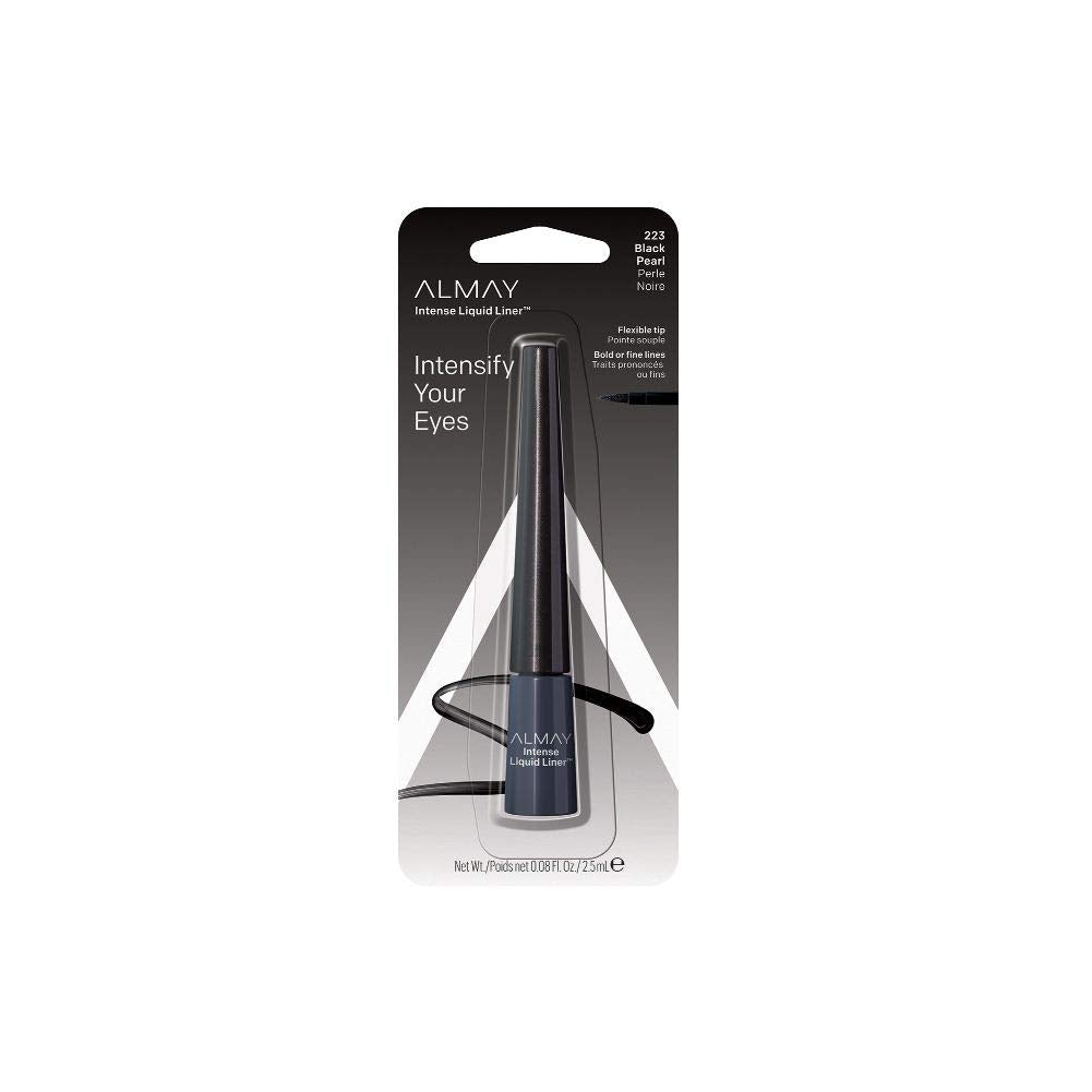 Almay Oil- Intense Liquid Liner, Black Pearl, Ophthalmologist Tested, Hypoallergenic.08 oz