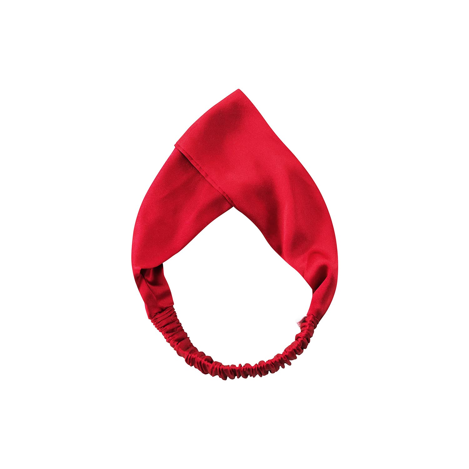 ZIMASILK 100% Mulberry Silk Headband Elastic Twisted Head Hair Wrap Accessory Turban For Women(Burgundy)