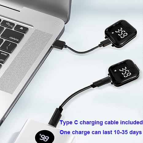 e-vibra Vibrating Alarm Watch, Potty Training Watch Water Resistant Medical Reminder Wristband with Timer (Black)