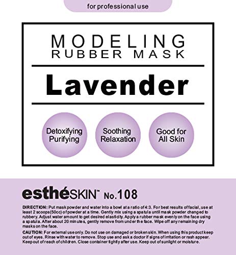 estheSKIN No.108 Lavender Modeling Mask Powder for Professional Facial Treatment, 35 Oz.