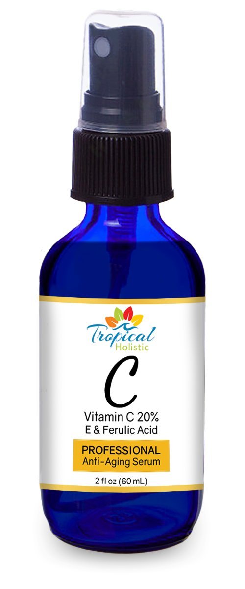 20% Vitamin C Serum for Face 2 fl oz, 100% Natural with Vitamin E, Ferulic Acid, Green Tea