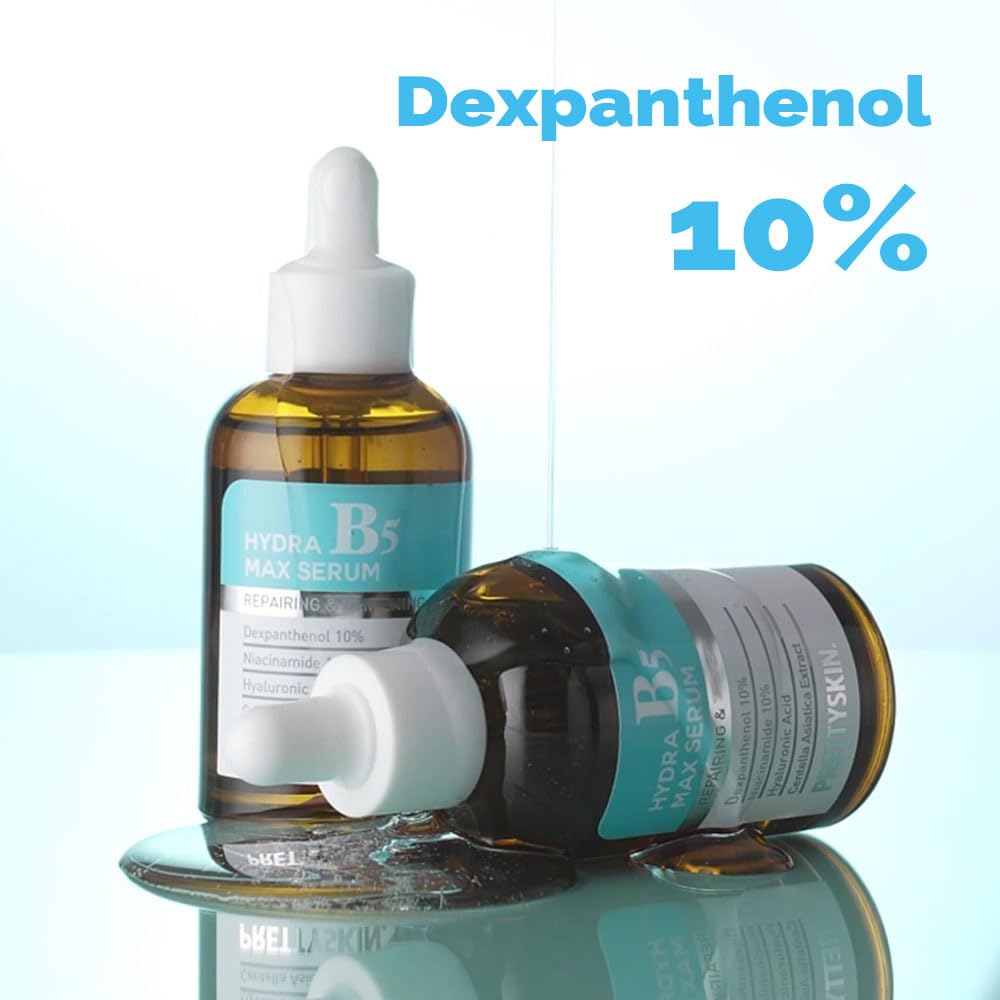 PRETTYSKIN Vitamin B5 Serum with Niacinamide10%, Hyaluronic Acid 10% for Hydrating, Smooth skin texture/All skin type 1.69fl oz
