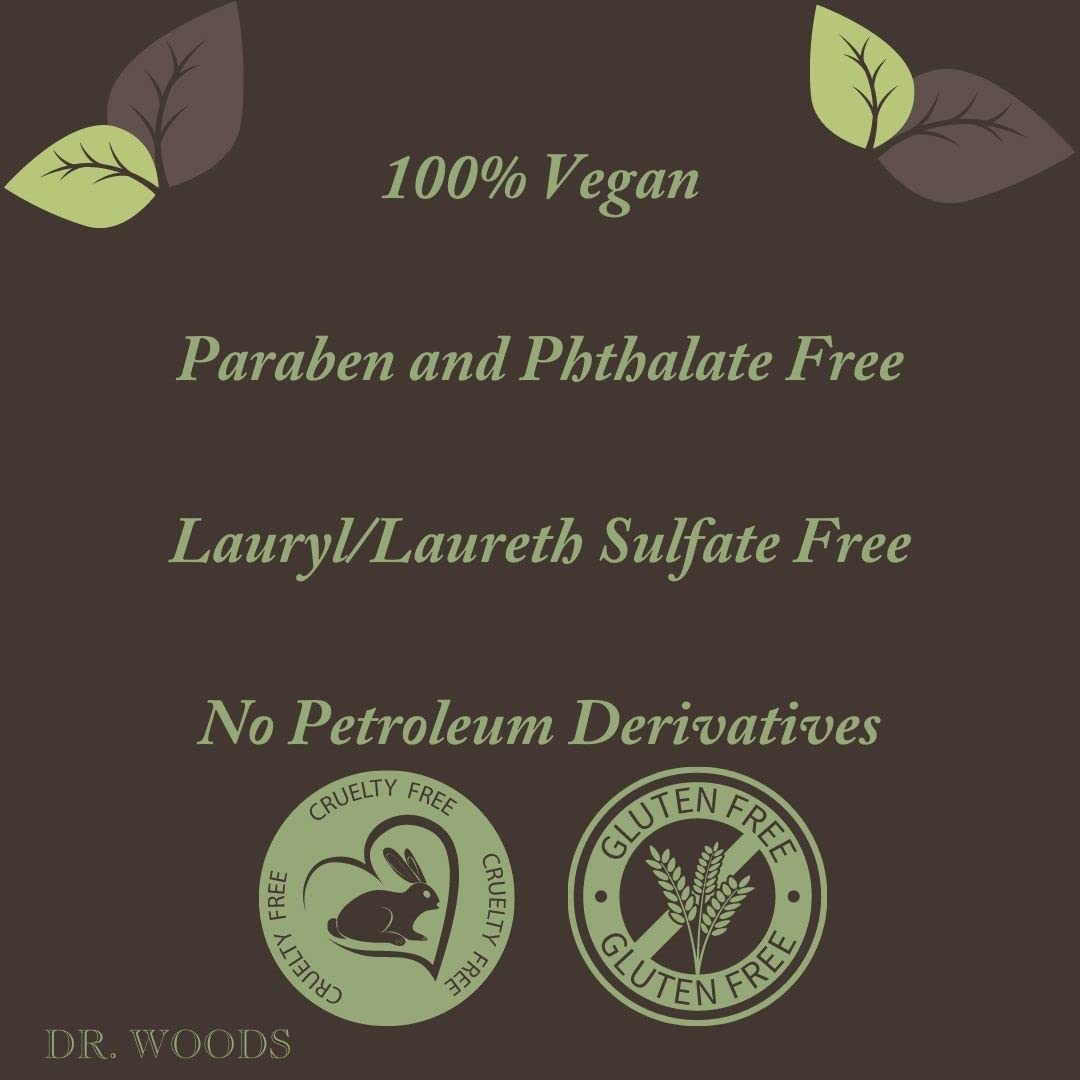 Dr. Woods Raw Moisturizing Black Coconut Papaya Soap with Organic Shea Butter, 32 Ounce