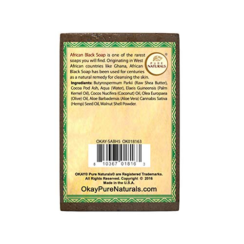 OKAY African Black Soap Hemp Seed, Hemp Seed, 5.5 Ounce