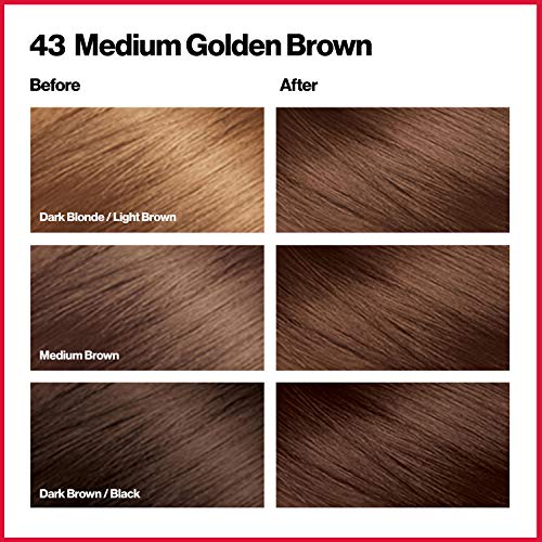 REVLON Colorsilk Beautiful Hair Permanent Hair Color, 43 Medium Golden Brown, 1.45 lb (RK-76775)