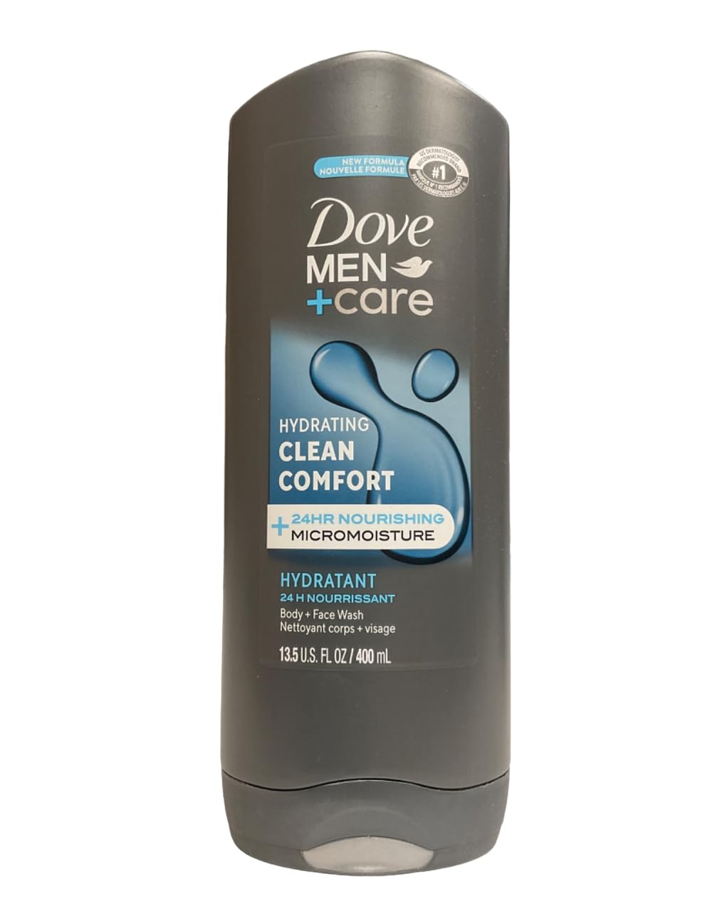 DOVE MEN + CARE Body & Face Wash, Clean Comfort 13.50 oz (Pack of 2)