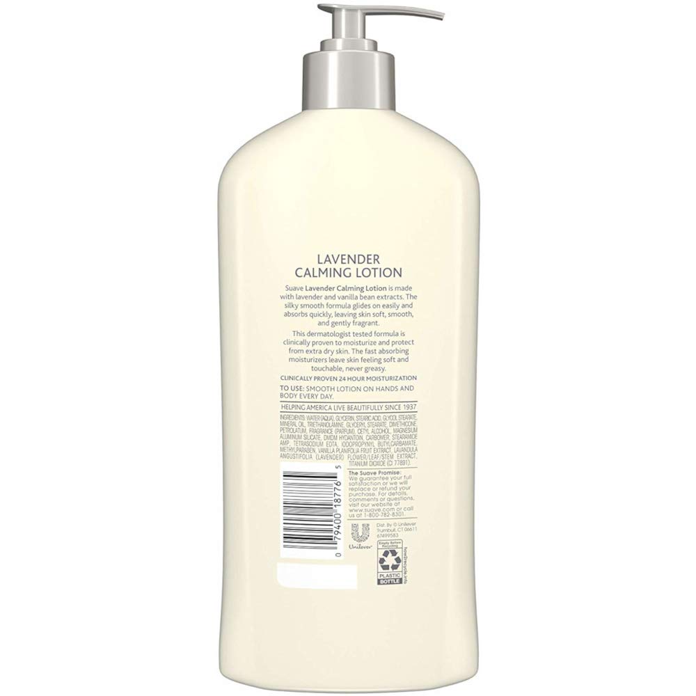Suave Naturals Lotion Lavender Vanilla 18oz Pump (3 Pack)
