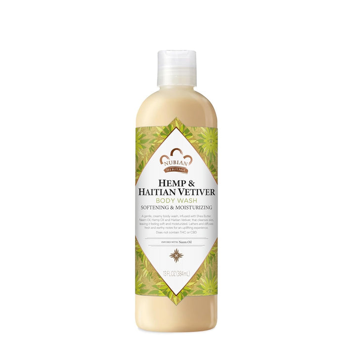 Nubian Heritage Body Wash Indian Hemp and Haitian Vetiver 13 oz