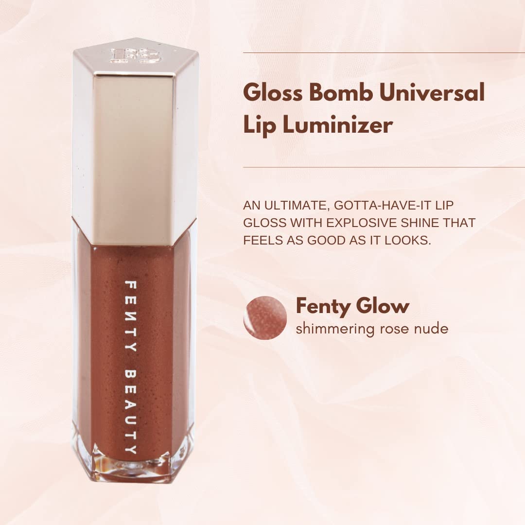 Fenty Beauty Gloss Bomb Universal Lip Luminizer - 01 Fenty Glow for Women - 0.3 oz Lip Gloss