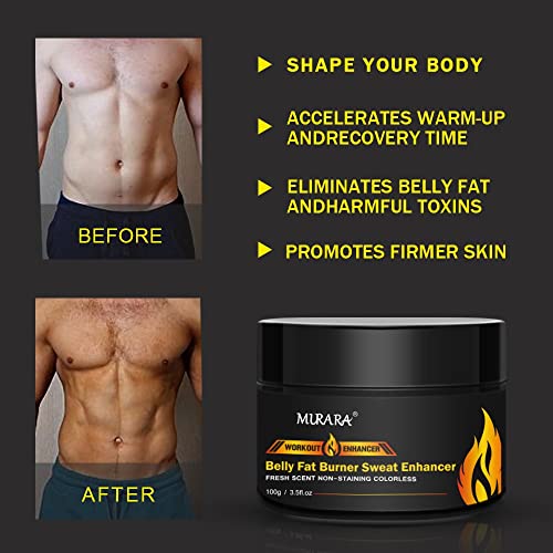 Hot Cream for Belly Fat Burner - Sweat Enhancer Cream for Women and Men - Body Sculpting Cellulite Workout Cream - Anti Cellulite Creams, Natural Sweat Workout Enhancer, Thighs Belly Butt Firming Legs
